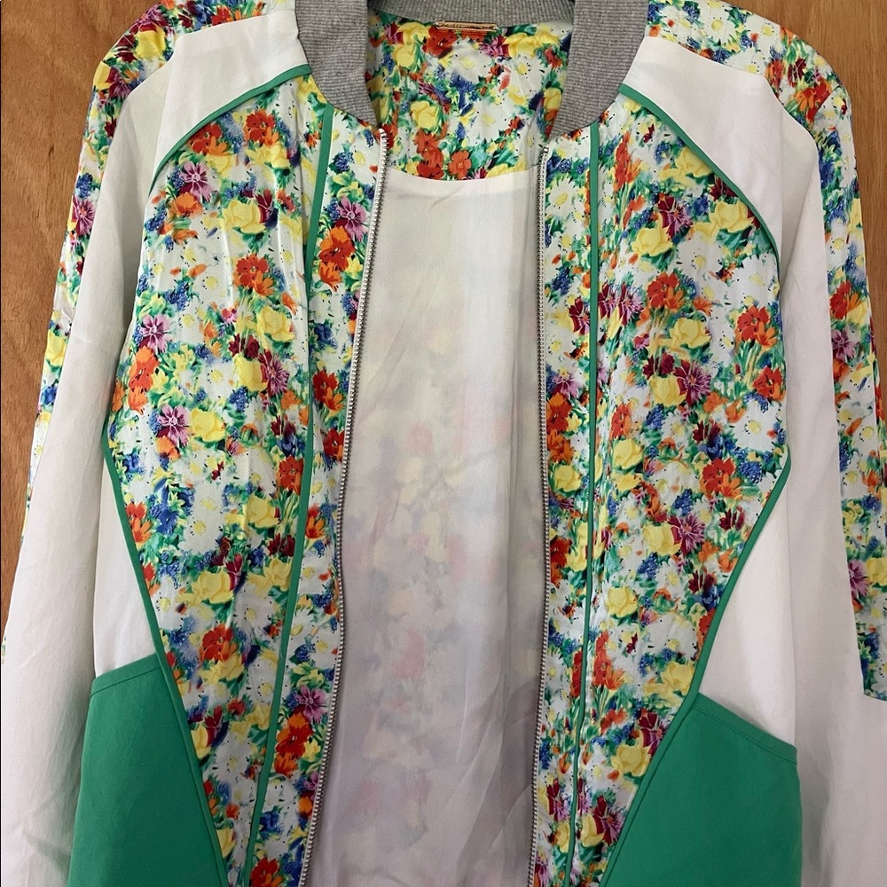 Rebecca Minkoff Silk Zip Up Jacket - Picture 11 of 15